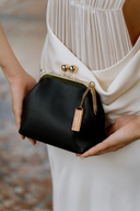 Midnight Black Sofia Mini Clutch
